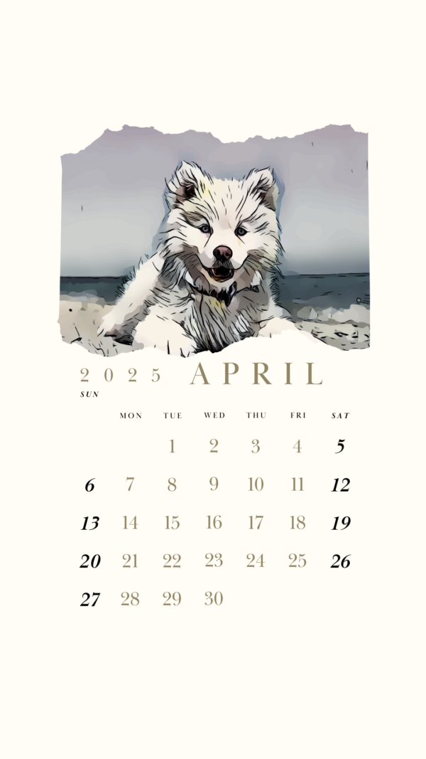 2025 Dog-themed Printable Calendar - Image 3