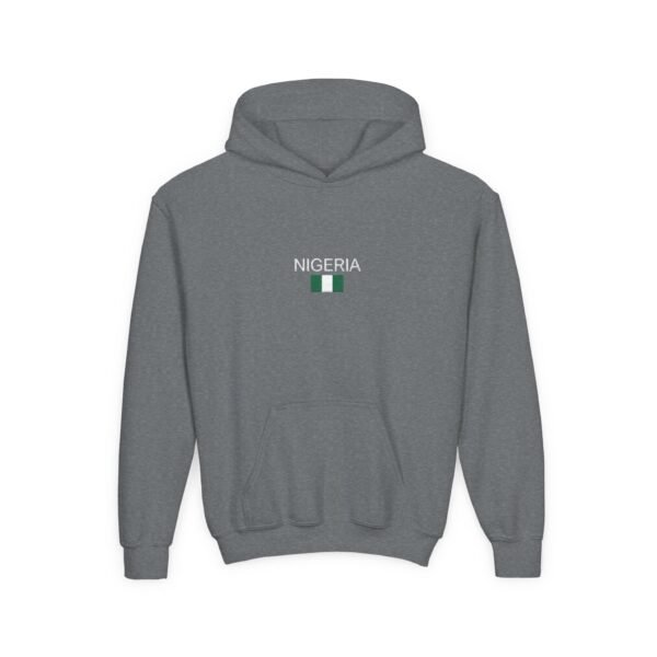 Youth Nigeria Flag Hooded Sweatshirt - Comfortable and Stylish Hoodie for Kids - Image 9