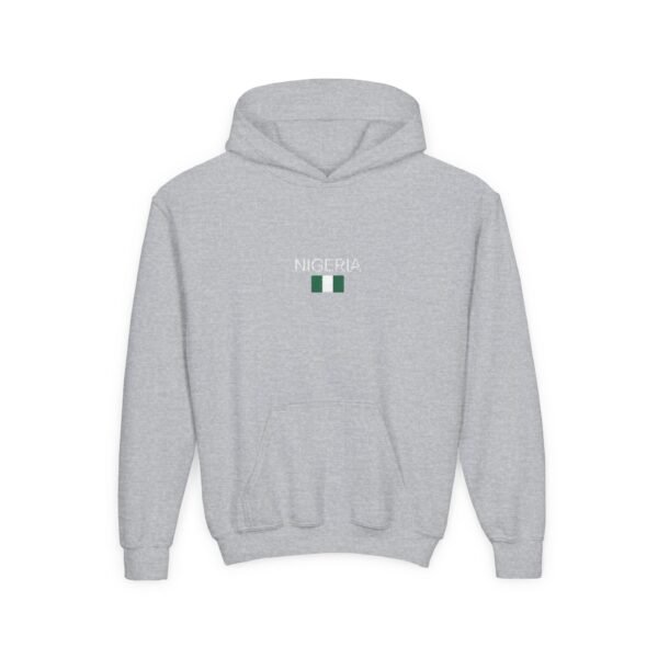 Youth Nigeria Flag Hooded Sweatshirt - Comfortable and Stylish Hoodie for Kids - Image 3