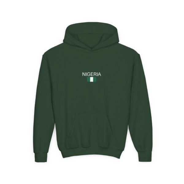 Youth Nigeria Flag Hooded Sweatshirt - Comfortable and Stylish Hoodie for Kids - Image 7