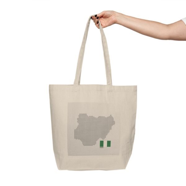 Nigeria Map Canvas Shopping Tote - Eco-Friendly Tote Bag for Everyday Use - Image 4