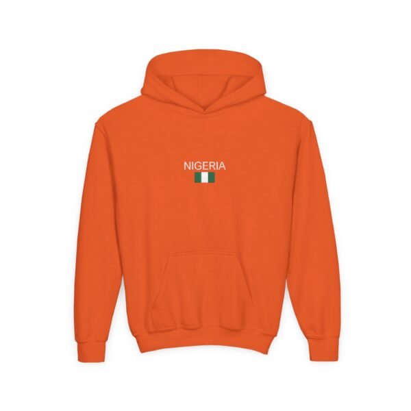 Youth Nigeria Flag Hooded Sweatshirt - Comfortable and Stylish Hoodie for Kids - Image 5