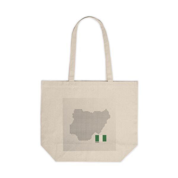 Nigeria Map Canvas Shopping Tote - Eco-Friendly Tote Bag for Everyday Use - Image 2