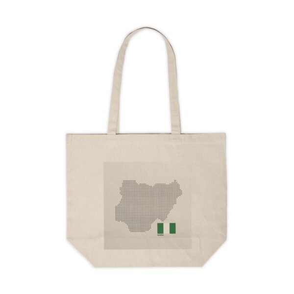 Nigeria Map Canvas Shopping Tote - Eco-Friendly Tote Bag for Everyday Use