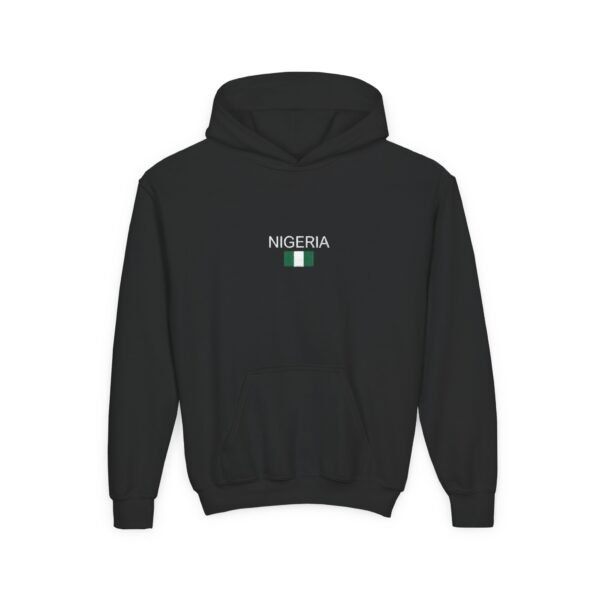 Youth Nigeria Flag Hooded Sweatshirt - Comfortable and Stylish Hoodie for Kids