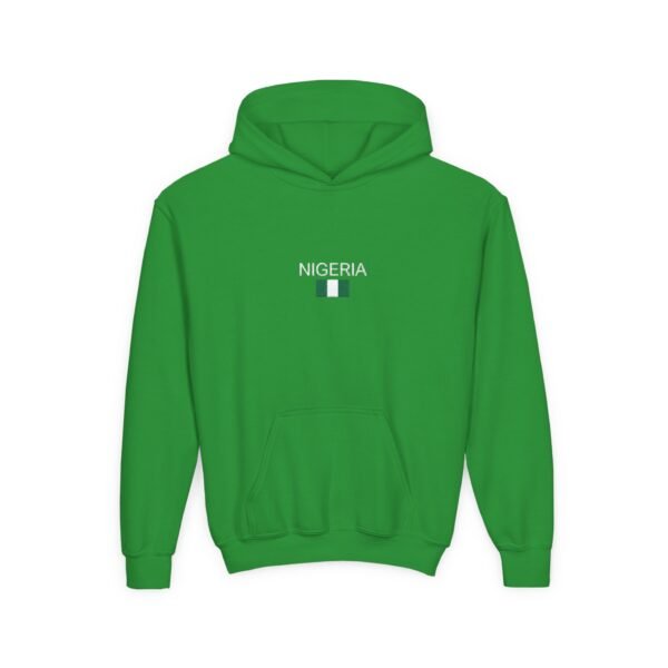 Youth Nigeria Flag Hooded Sweatshirt - Comfortable and Stylish Hoodie for Kids - Image 11