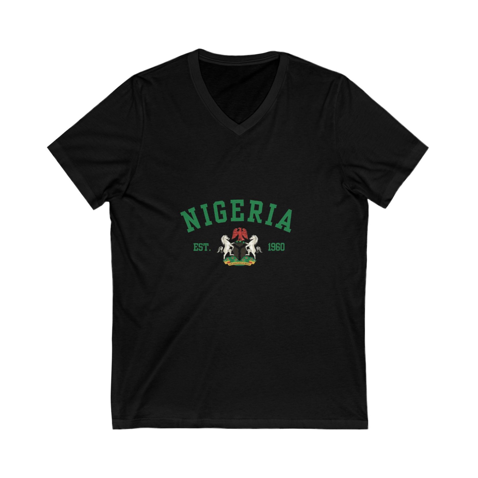 V-Neck Unisex Tee with Nigerian Design | Unisex T-Shirt, Casual Gift, Summer Wear, Everyday Comfort | Orders in USD - Image 5