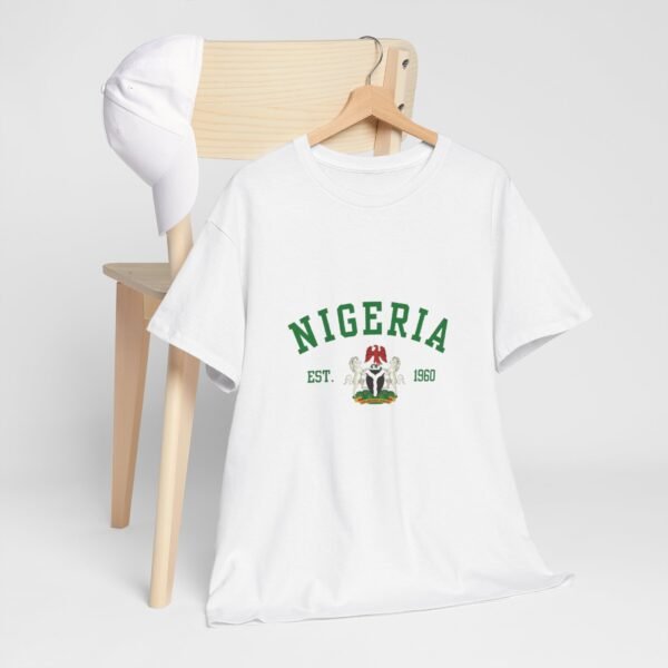 Nigeria Unisex Heavy Cotton Tee - Nostalgic Heritage Shirt, Great Gift for Independence Day, Casual Wear, Travel, Memory Tee | Orders in USD - Image 3