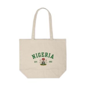 Nigeria -Themed Canvas Shopping Tote - Eco-Friendly Tote Bag for Everyday Use| Orders in USD