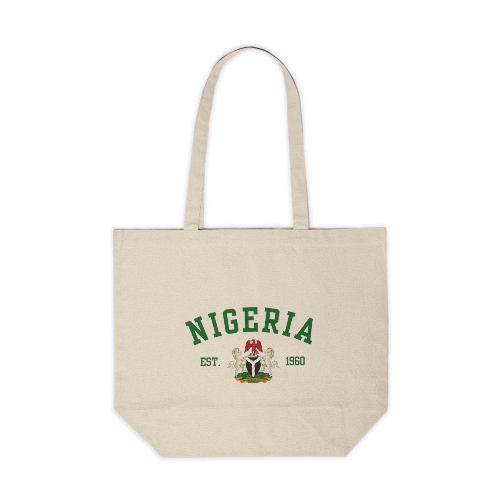 Nigeria -Themed Canvas Shopping Tote - Eco-Friendly Tote Bag for Everyday Use| Orders in USD