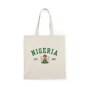 Vintage Nigeria Tote Bag - Eco-Friendly, Travel, Shopping, Gift, Festival Use | Orders in USD