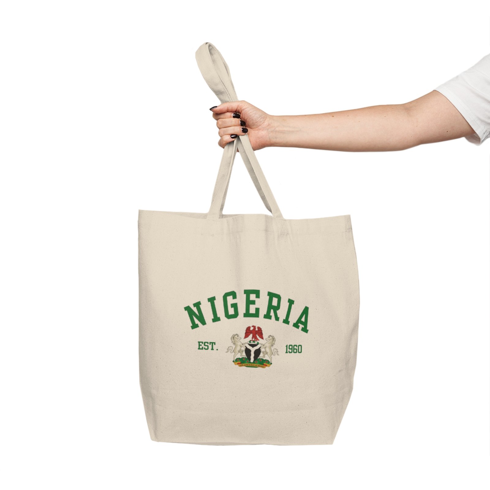 Nigeria -Themed Canvas Shopping Tote - Eco-Friendly Tote Bag for Everyday Use| Orders in USD - Image 5