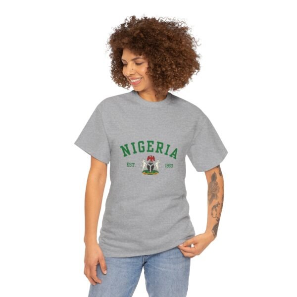 Nigeria Unisex Heavy Cotton Tee - Nostalgic Heritage Shirt, Great Gift for Independence Day, Casual Wear, Travel, Memory Tee | Orders in USD - Image 11