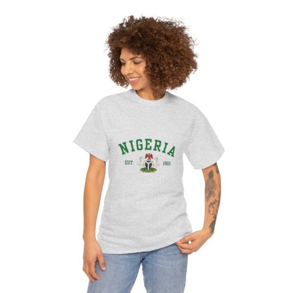 Nigeria Unisex Heavy Cotton Tee - Nostalgic Heritage Shirt, Great Gift for Independence Day, Casual Wear, Travel, Memory Tee | Orders in USD - Image 5