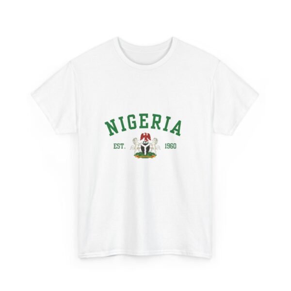 Nigeria Unisex Heavy Cotton Tee - Nostalgic Heritage Shirt, Great Gift for Independence Day, Casual Wear, Travel, Memory Tee | Orders in USD