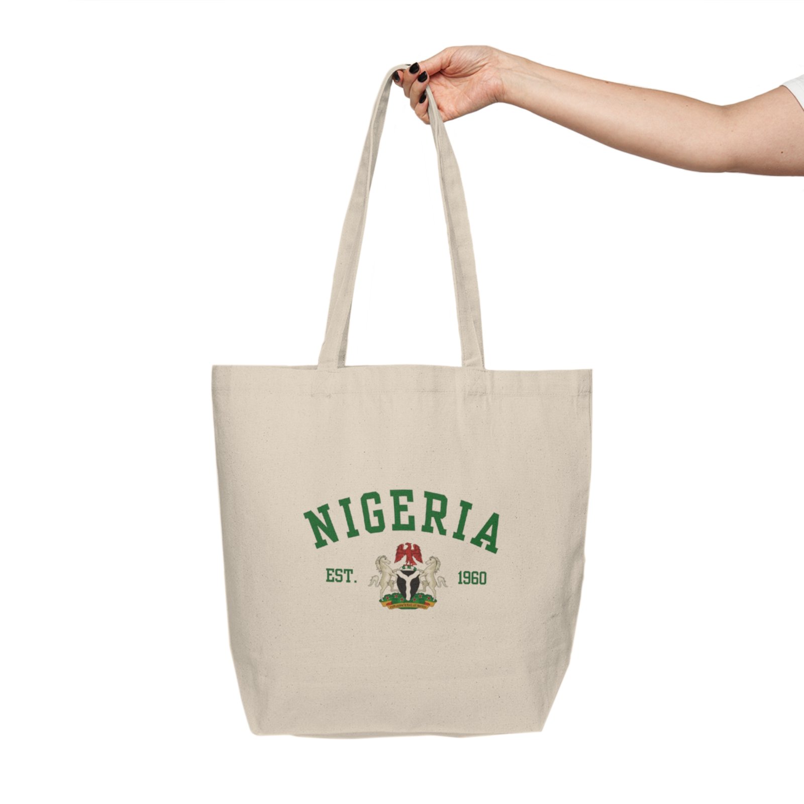 Nigeria -Themed Canvas Shopping Tote - Eco-Friendly Tote Bag for Everyday Use| Orders in USD - Image 4