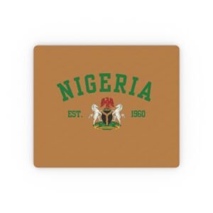 Nigeria Themed Rectangular Mouse Pad, Desktop Accessory, Office Gift, Nigeria Pride, Gamer's Mousepad, Unique Desk Decor | | Orders in USD