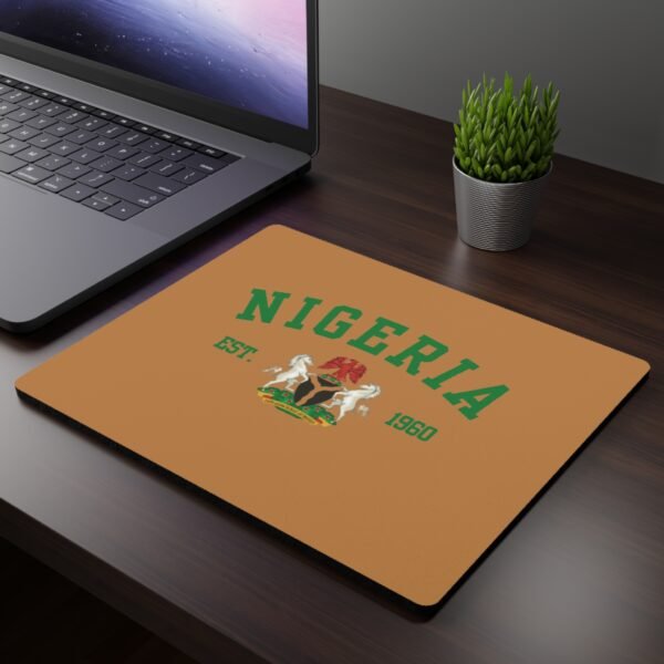 Nigeria Themed Rectangular Mouse Pad, Desktop Accessory, Office Gift, Nigeria Pride, Gamer's Mousepad, Unique Desk Decor | | Orders in USD - Image 3