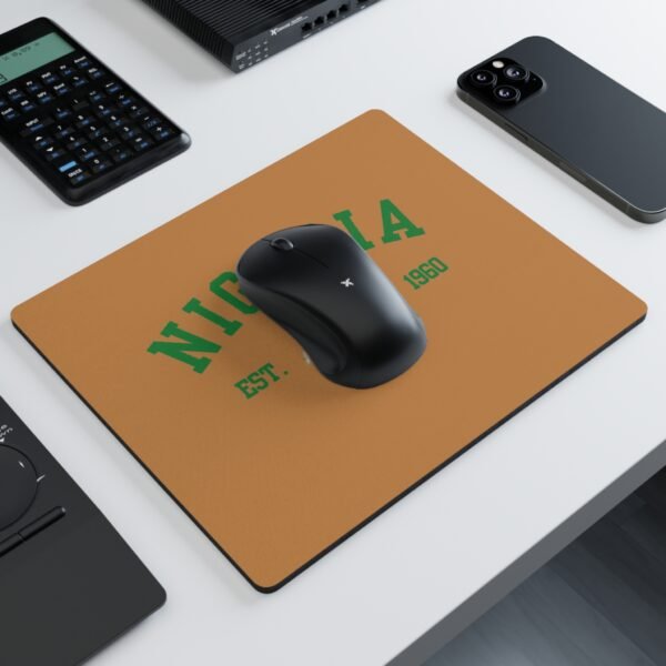 Nigeria Themed Rectangular Mouse Pad, Desktop Accessory, Office Gift, Nigeria Pride, Gamer's Mousepad, Unique Desk Decor | | Orders in USD - Image 2